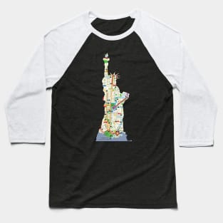 Statue of Liberty Baseball T-Shirt